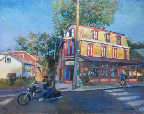New Hope, Main & Mechanic St. Oil Painting by James McPhillips