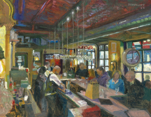 Leunig's Bistro & Café Oil Painting