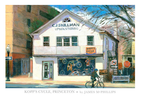 Signed Kopp's Bicycle Shop Poster by James McPhillips