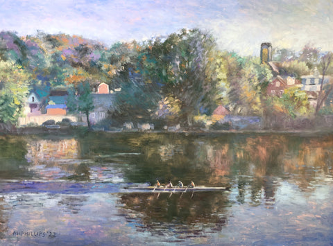 Rowing by New Hope Oil Painting