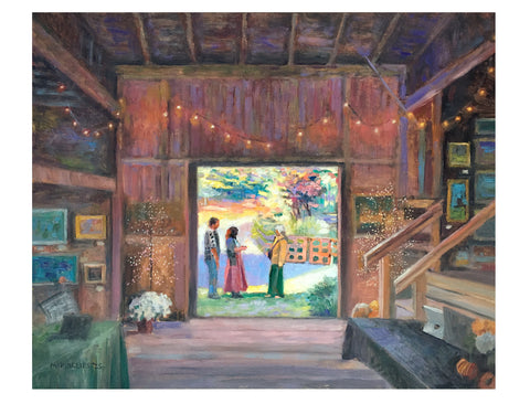 Traditional Artists Show Barn Oil Painting
