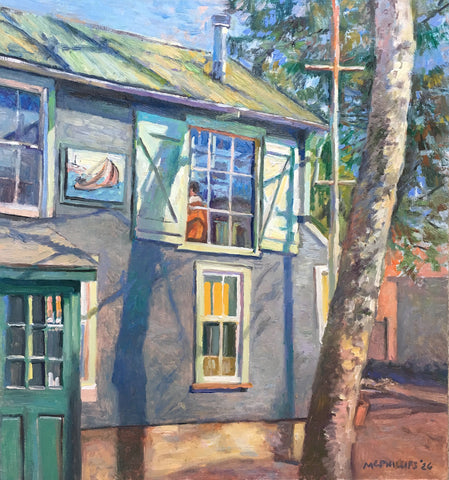 The Boat House, Lambertville Oil Painting