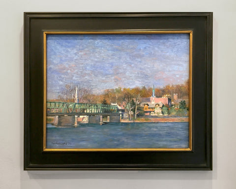 The Bridge to Lambertville Oil Painting