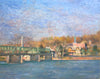 The Bridge to Lambertville Oil Painting