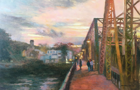 Evening on the Bridge 2 Oil Painting