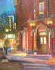 County Theater & Lenape Building Oil Painting