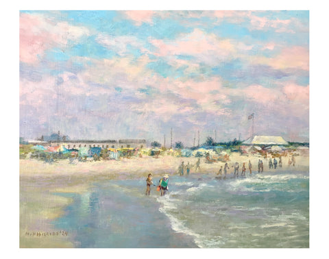 Cape May Beach Oil Painting