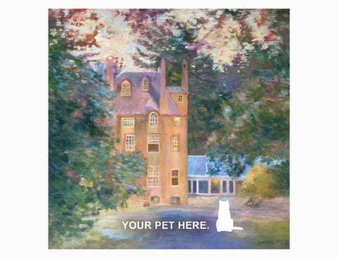 Fonthill with Your Pet (Doylestown, PA) Oil Painting