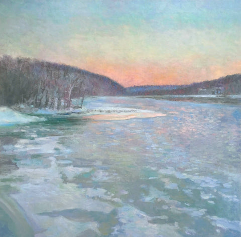 Frozen River oil Painting