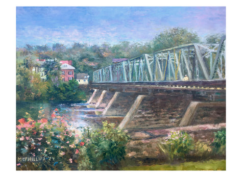 Uhlerstown-Frenchtown Bridge Oil Painting