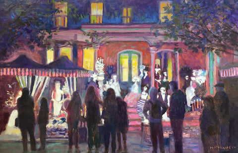 Lambertville's Halloween Oil Painting