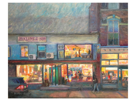 Bridge St., Lambertville Oil Painting