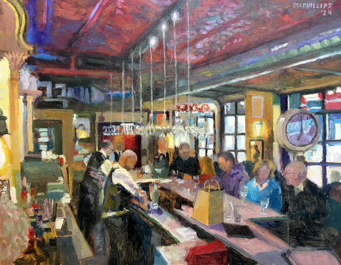 Leunig's Bistro & Café Oil Painting