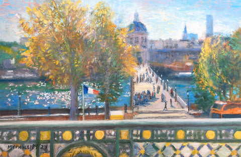 View of the Seine from the Louvre, Paris Oil Painting