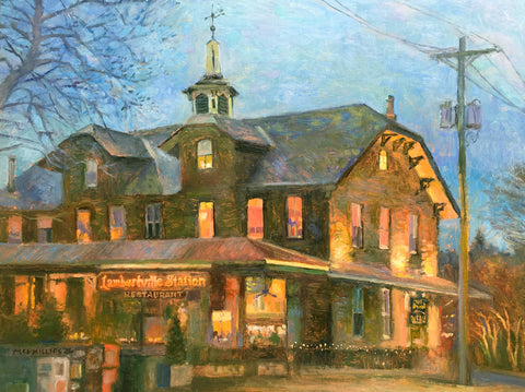 Lambertville Station Oil Painting