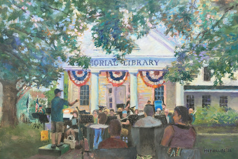Boothbay Memorial Library Oil Painting