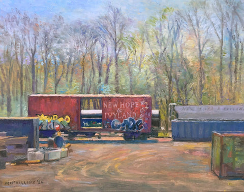 New Hope & Ivyland Train Oil Painting