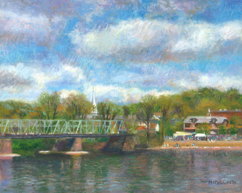 Lambertville in Spring Oil Painting