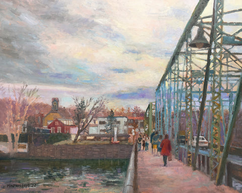 New Hope from the Bridge Oil Painting