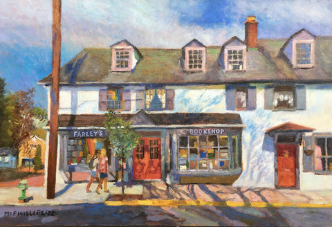 Farley's Bookshop, New Hope Oil Painting