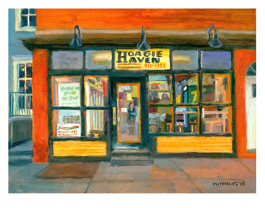 Signed Limited Edition 11"x14" Hoagie Haven 2015 Giclee Print by James McPhillips