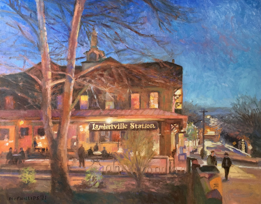 Lambertville Station Oil Painting by James McPhillips