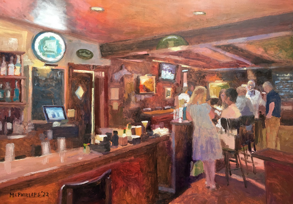 Bucks County Bar (Pineville Tavern) Oil Painting by James McPhillips
