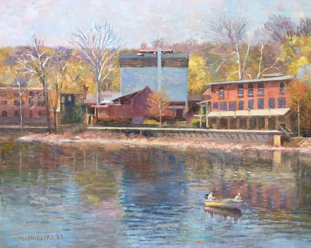 Bucks County Playhouse on the River Oil Painting