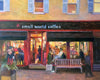 Small World Coffee, Evening Oil Painting