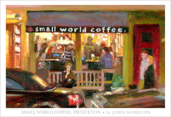 Signed "Small World Coffee" Poster by Jay McPhillips