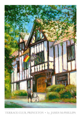 Princeton's Terrace Club Art Poster by Jay McPhillips